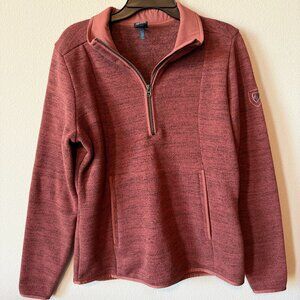 Kühl Women's Ascendyr 1/4 Quarter Zip Soft Fleece Rust/Red Color Size Medium